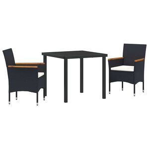 vidaXL Conjunto de Comedor de Jard&iacute;n 7 pcs Gris rat&aacute;n sint&eacute;tico