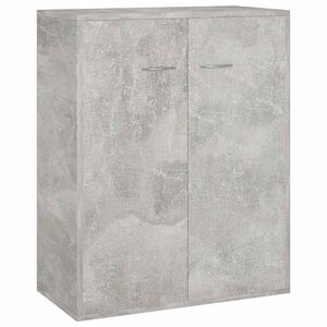 vidaXL Aparador de madera contrachapada gris hormig&oacute;n 60x30x75 cm