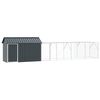 vidaXL Jaula para Aves Antracita 619 x 111 x 142 cm Acero Galvanizado