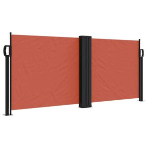vidaXL Toldo lateral retr&aacute;ctil terracota 100x600 cm
