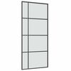vidaXL Puerta corredera con set herrajes vidrio ESG aluminio 90x205 cm