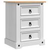 vidaXL Mesita de Noche Corona 53 x 39 x 66 cm Madera de pino macizo