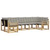 vidaXL Conjunto de sof&aacute;s de exterior 7 uds. Blanco y Gris Claro