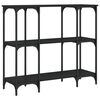 vidaXL Mesa consola madera de ingenier&iacute;a negra 102x35x90 cm