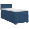 vidaXL Cama box spring con colch&oacute;n con cabecera Azul 80 x 200 cm Tela