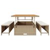 vidaXL Conjunto de Comedor de Jardín Beige Poliratán