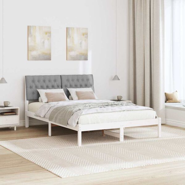 vidaXL Estructura de Cama con Cabecera Tapizada 160 x 200 cm