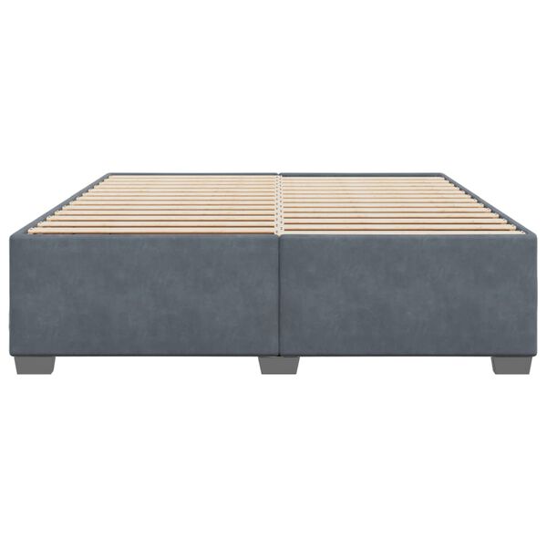 vidaXL Estructura de cama sin colch&oacute;n terciopelo gris oscuro 180x200cm