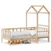 vidaXL Sof&aacute; cama con techo de madera maciza de pino 80x200 cm