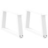 vidaXL Patas para mesa de centro en forma de V (2 unidades), color blanco, 50 x (30-31,3) cm, acero