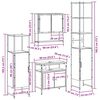 vidaXL Juego de muebles de baño con estante 4 pcs Roble artisan