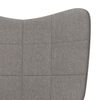 vidaXL Silla mecedora con reposapiés tela gris taupe