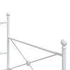 vidaXL Diván con nido sin colchón blanco 100x190 cm acero