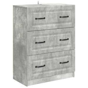 vidaXL Cajonera 66 x 34,5 x 87 cm Madera de Ingenier&iacute;a Gris Hormig&oacute;n
