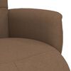 vidaXL Sill&oacute;n reclinable con reposapi&eacute;s tela marr&oacute;n