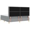 vidaXL Cama tipo Box Spring con colch&oacute;n Gris Claro 200 x 200 cm tela