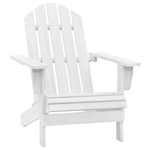 vidaXL Silla de jard&iacute;n de madera blanca