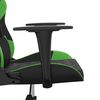 vidaXL Silla gaming de masaje cuero sint&eacute;tico negro y verde