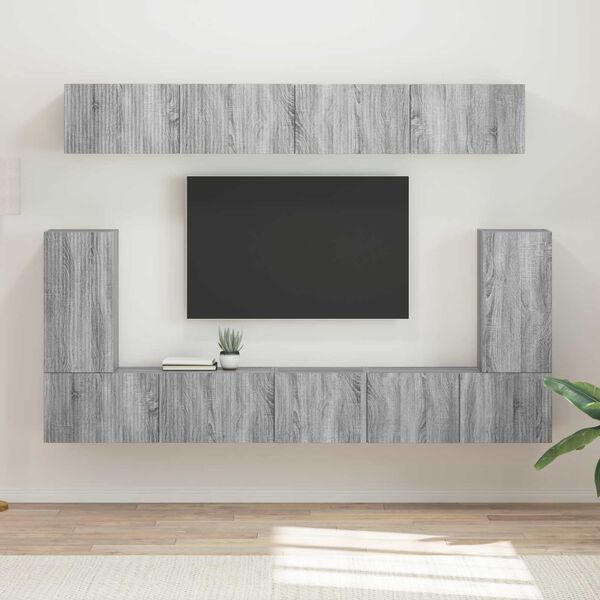 vidaXL Conjunto de mueble de TV 5 pcs Gris Sonoma Madera de ingenier&iacute;a
