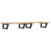 vidaXL Estante de lavabo de pared acero y madera maciza de acacia