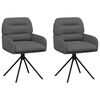 vidaXL Sillas de comedor giratorias 2 uds. Cuero sint&eacute;tico Gris