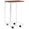 vidaXL Mesa auxiliar con ruedas madera ingenier&iacute;a blanco 40x30x63,5 cm