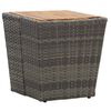 vidaXL Mesa de centro rat&aacute;n PE y madera de acacia gris 41,5x41,5x43 cm