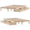 vidaXL Estructura de cama sin colch&oacute;n madera de pino maciza 120x200 cm