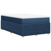 vidaXL Cama box spring con colchón tela azul 120x190 cm