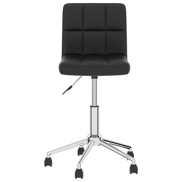 vidaXL Sillas de comedor giratorias 4 unidades cuero sint&eacute;tico negro