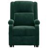 vidaXL Sill&oacute;n de masaje elevable terciopelo verde oscuro