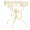 vidaXL Mesa auxiliar vintage metal semicircular 72x36x74 cm dorado