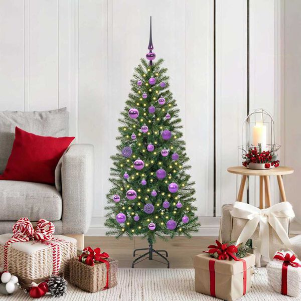 vidaXL Árbol de Navidad artificial con 150 LED Verde 120 cm PE y PVC
