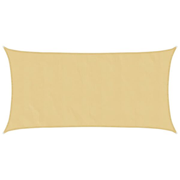 vidaXL Toldo de vela poli&eacute;ster oxford 100% arena 7x4 m