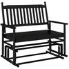 vidaXL Banco deslizante madera maciza de &aacute;lamo negro 118x70x104,5 cm