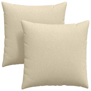 vidaXL Cojines de sof&aacute; 2 pcs Crema 60 x 60 cm tela