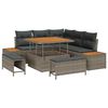 vidaXL Conjunto de sof&aacute;s de jard&iacute;n 8 uds. 7-N&uacute;mero de plazas Gris