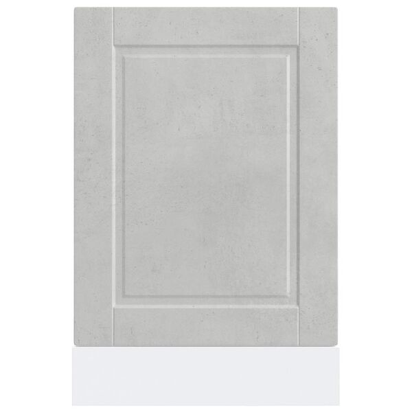 vidaXL Panel lavavajillas Porto madera contrachapada gris hormig&oacute;n