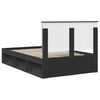 vidaXL Estructura de cama Negro 120 x 200 cm Madera de pino macizo