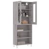 vidaXL Aparador alto madera contrachapada gris sonoma 69,5x34x180 cm