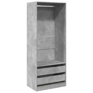 vidaXL Armario de madera de ingenier&iacute;a gris hormig&oacute;n 80x50x200 cm