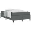 vidaXL Cama tipo Box Spring Gris oscuro 120 x 200 cm tela
