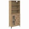 vidaXL Aparador alto Roble artisan 69,5 x 34 x 180 cm