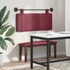 vidaXL Cabecera Colgante Liso Rojo vino 110 x 55 x 5 cm tela
