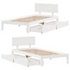 vidaXL Estructura cama con cajones madera maciza pino blanco 90x200 cm