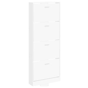 vidaXL Zapatero madera contrachapada blanco 59x17x150 cm