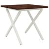 vidaXL Mesa de comedor con borde natural 80 x 80 x 75 cm