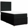 vidaXL Cama box spring con colch&oacute;n tela negro 90x200 cm
