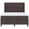 vidaXL Cama tipo Box Spring Marr&oacute;n oscuro 160 x 200 cm tela