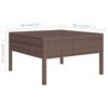 vidaXL Set muebles de jard&iacute;n 14 pzas y cojines rat&aacute;n sint&eacute;tico marr&oacute;n